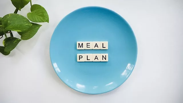 Effective weight loss meal plans: plate with meal plans spelling